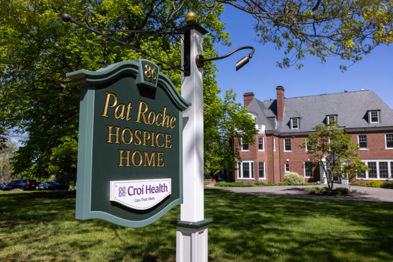 Pat Roche Hospice Home sign